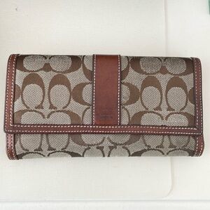 Coach three fold wallet with cheque book